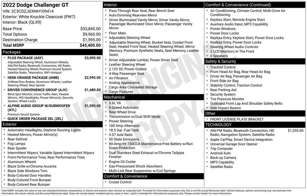 2022 Dodge Challenger GT