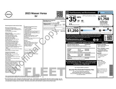 2023 Nissan Versa 1.6 SV