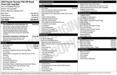 2023 Toyota TACOMA TRD OFFRD TRD Off-Road V6