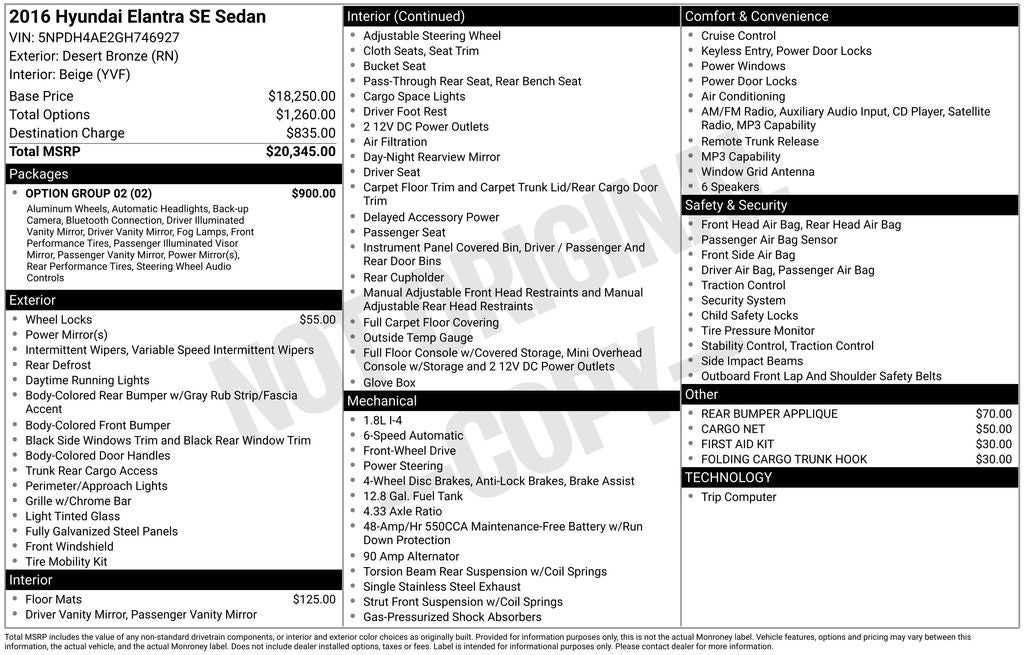 2016 Hyundai Elantra SE