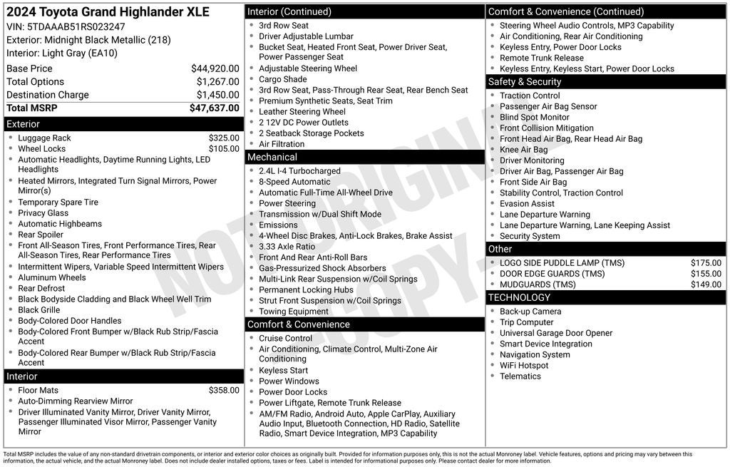 2024 Toyota Grand Highlander XLE