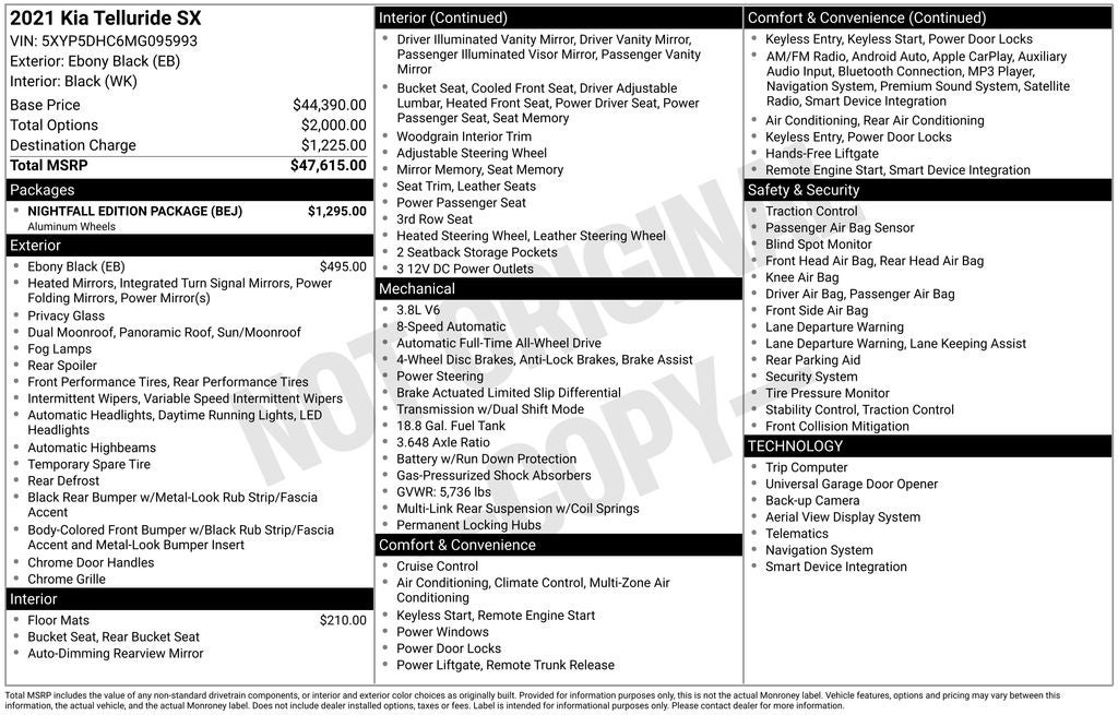 2021 Kia Telluride SX