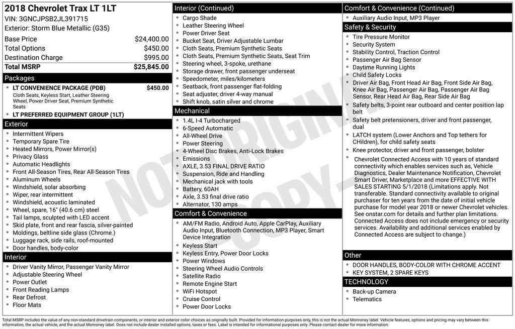 2018 Chevrolet Trax LT