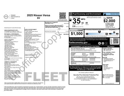 2025 Nissan Versa 1.6 SV