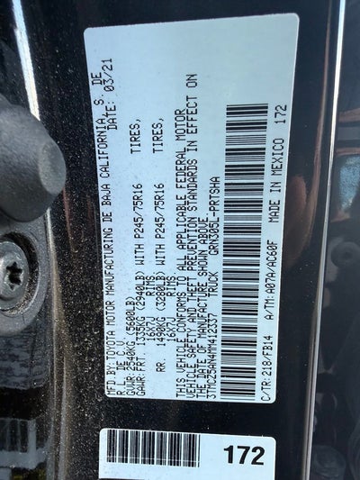 2021 Toyota Tacoma SR V6