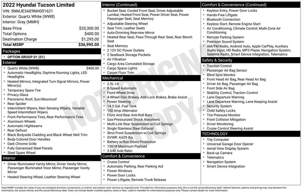 2022 Hyundai Tucson Limited