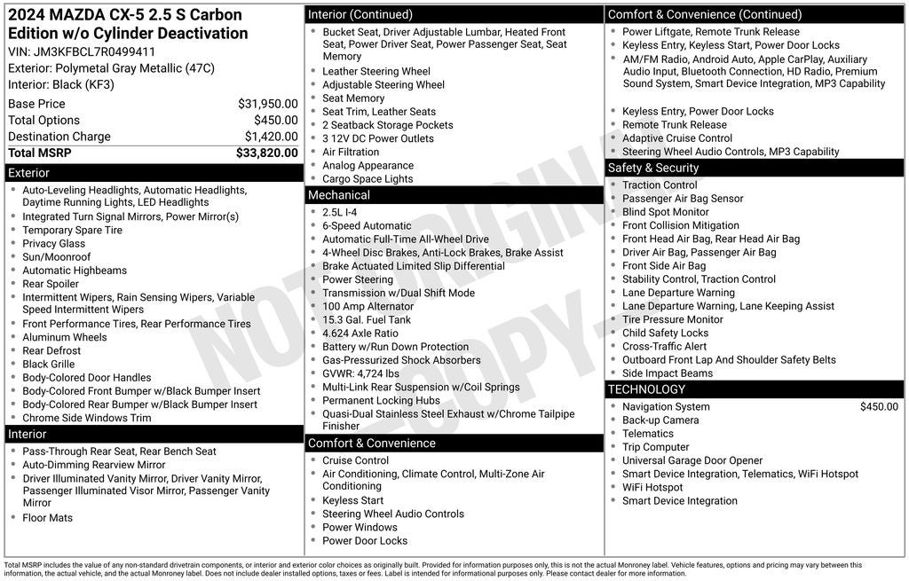 2024 Mazda Mazda CX-5 2.5 S Carbon Edition
