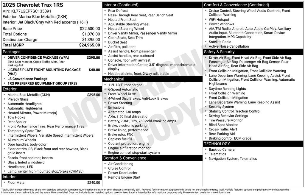 2025 Chevrolet Trax 1RS